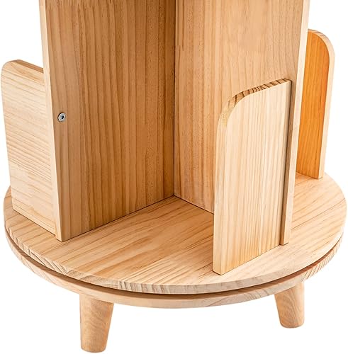 Miniatura 9 de TBVECHI Estantería giratoria de 2 niveles, organizador de estantería para oficina, hogar, sala de estar, estudio, estante para plantas, soporte de