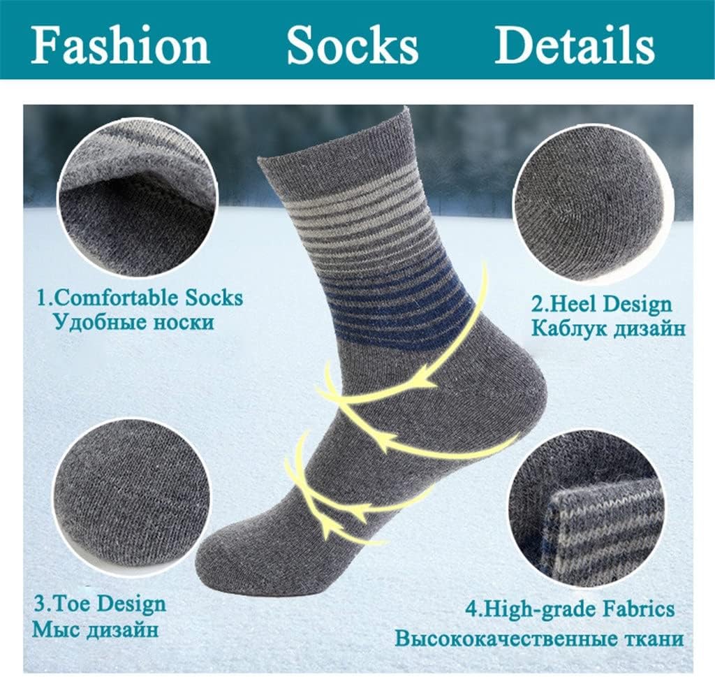 5 Pairs/Lot Winter Socks Men Warm Cashmere Comfortable Business Thick Male
