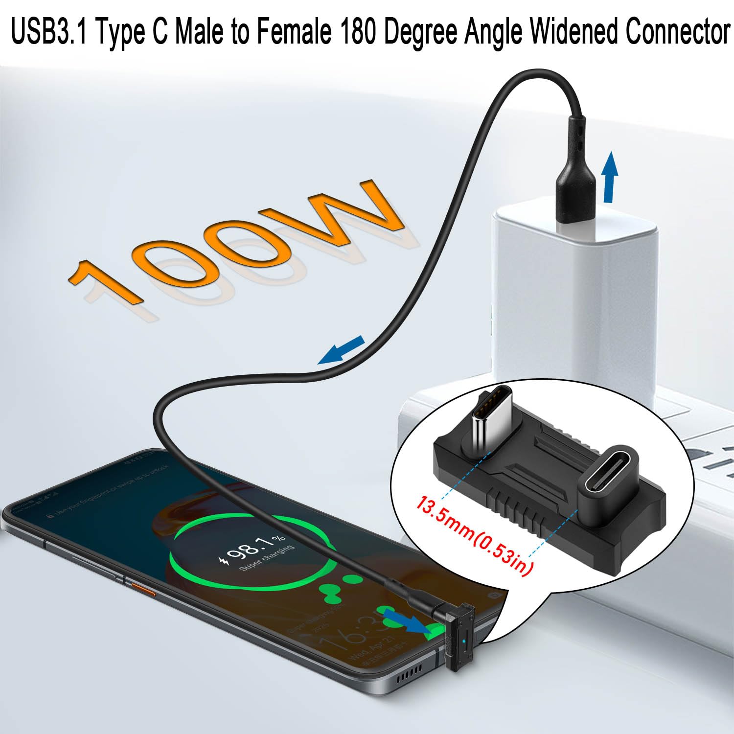 QIANRENON 2 en 1 USB C répartiteur Adaptateur USB Type C 1 Feelle vers