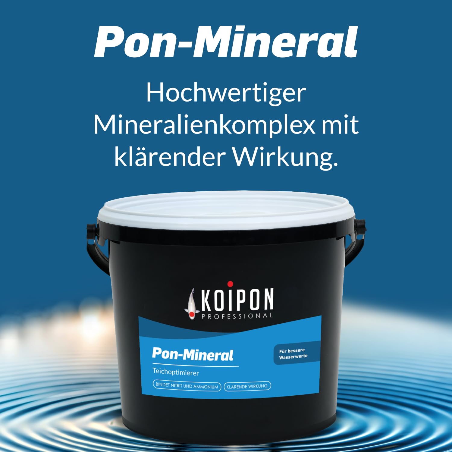 KOIPON Pon-Mineral 7,5 kg Teichmineralien für klares Wasser, senkt Nitrit | Hochwertige Teichmineralien stabilisieren das Wasser & senken Nitrit – Teichpflege für klares, gesundes Wasser