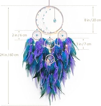 Amazon.com: KHOYIME LED Light Up Dream Catcher Half Circle Moon