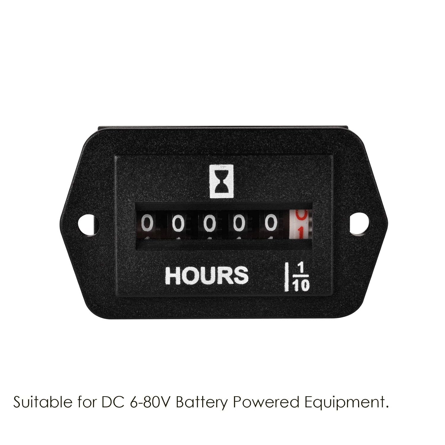 DC6V-80V Mechanical Hour Meter Hourmeter for Gasoline Diesel Engine Generator Boat Motorcross Motor Truck Tractor Lawn Mower Snowmobile Compressor