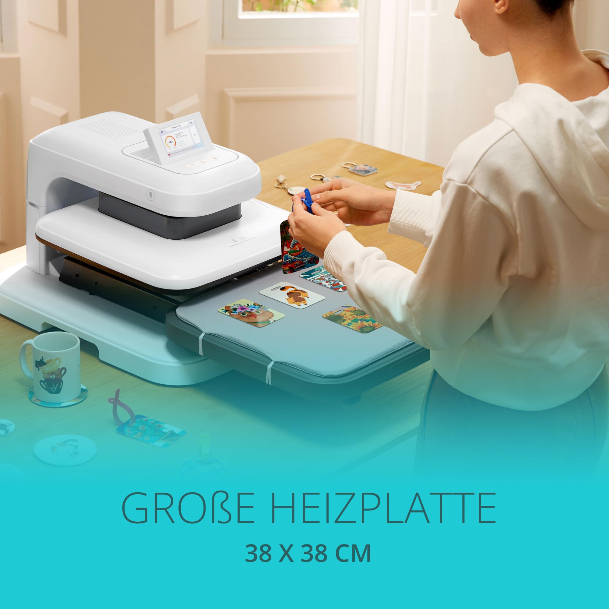 LOKLiK ImPress Auto Heat Press 2 - Automatische Transferpresse zum Personalisieren von T-Shirts, Pullovern, Decken, Handtüchern, Tragetaschen und anderen Textilien (Witz)