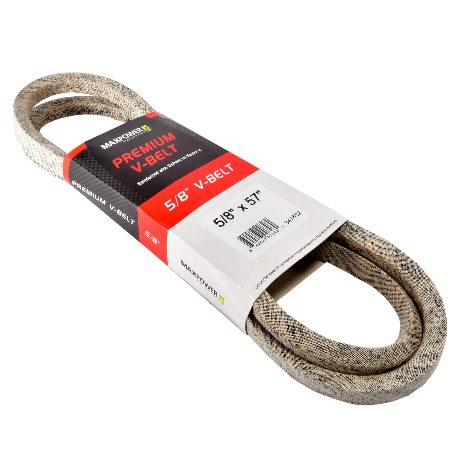 MAXPOWER 347602 Premium Belt Reinforced with Kevlar Fiber Cords, 5/8" x 57", Beige - Image 2