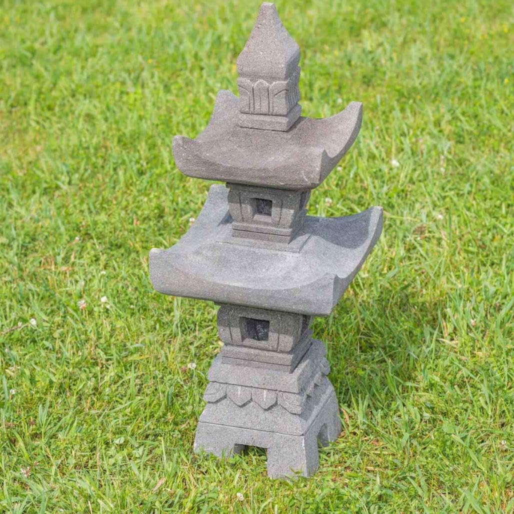 Lanterne Japonaise En Pierre De Lave 70cm