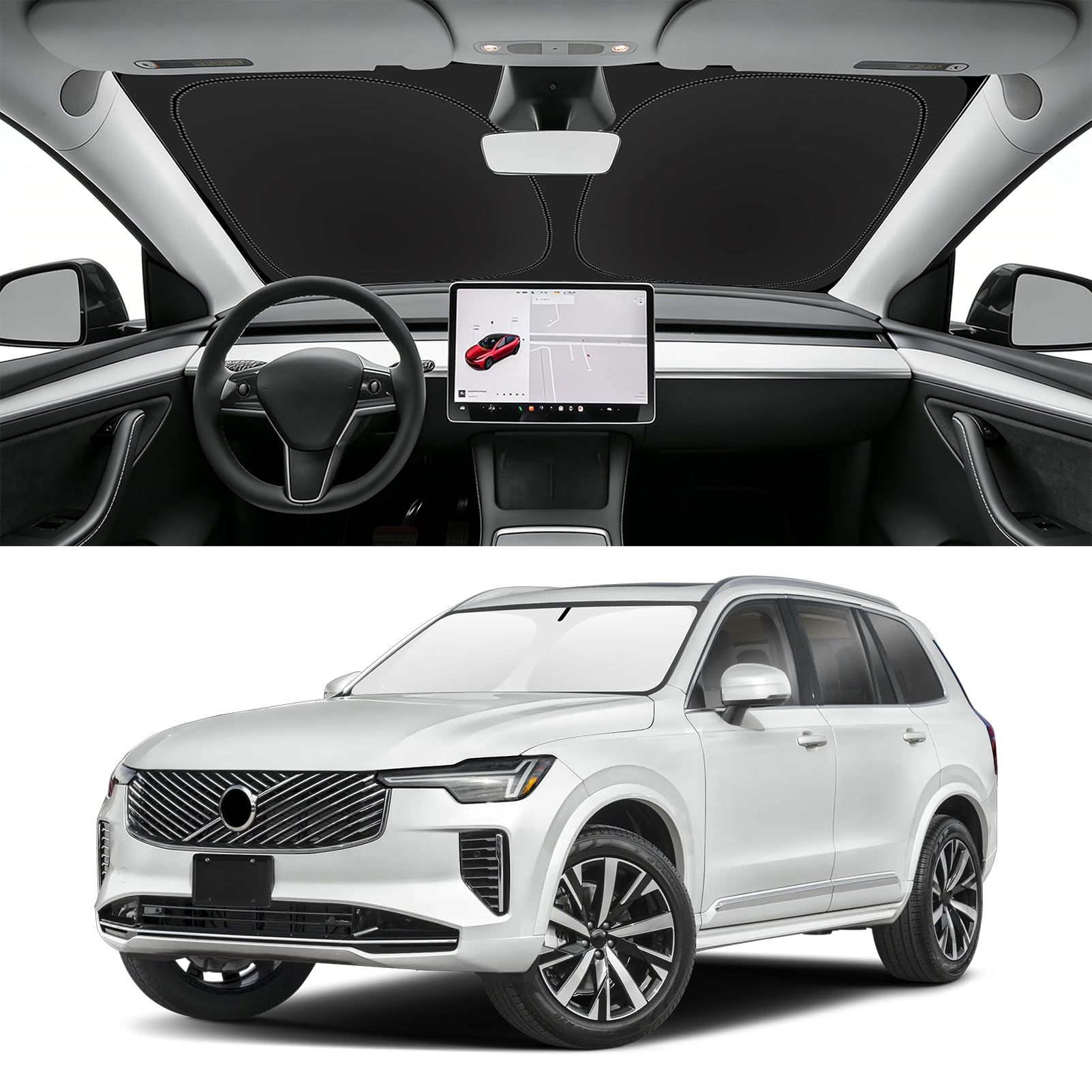 Custom Fit Windshield Sun Shade for Volvo XC90 2016-2026 2027
