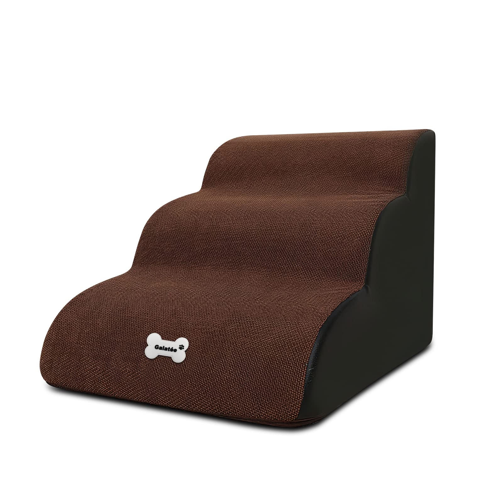 Escaleras para mascotas, lavable y con cremallera, rampa extraíble para mascotas, escaleras de espuma de alta densidad para perros, escalones para perros, 3 pisos de escaleras para mascotas,