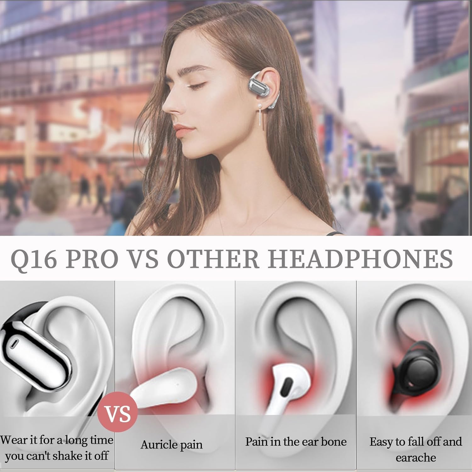 Sunnyknight 144-Language AI Translator Earbuds: Real-Time Bluetooth 5.4 Earphones with OWS Open Ear & Touch LCD - Ideal for Business, Travel & Learning - Image 3