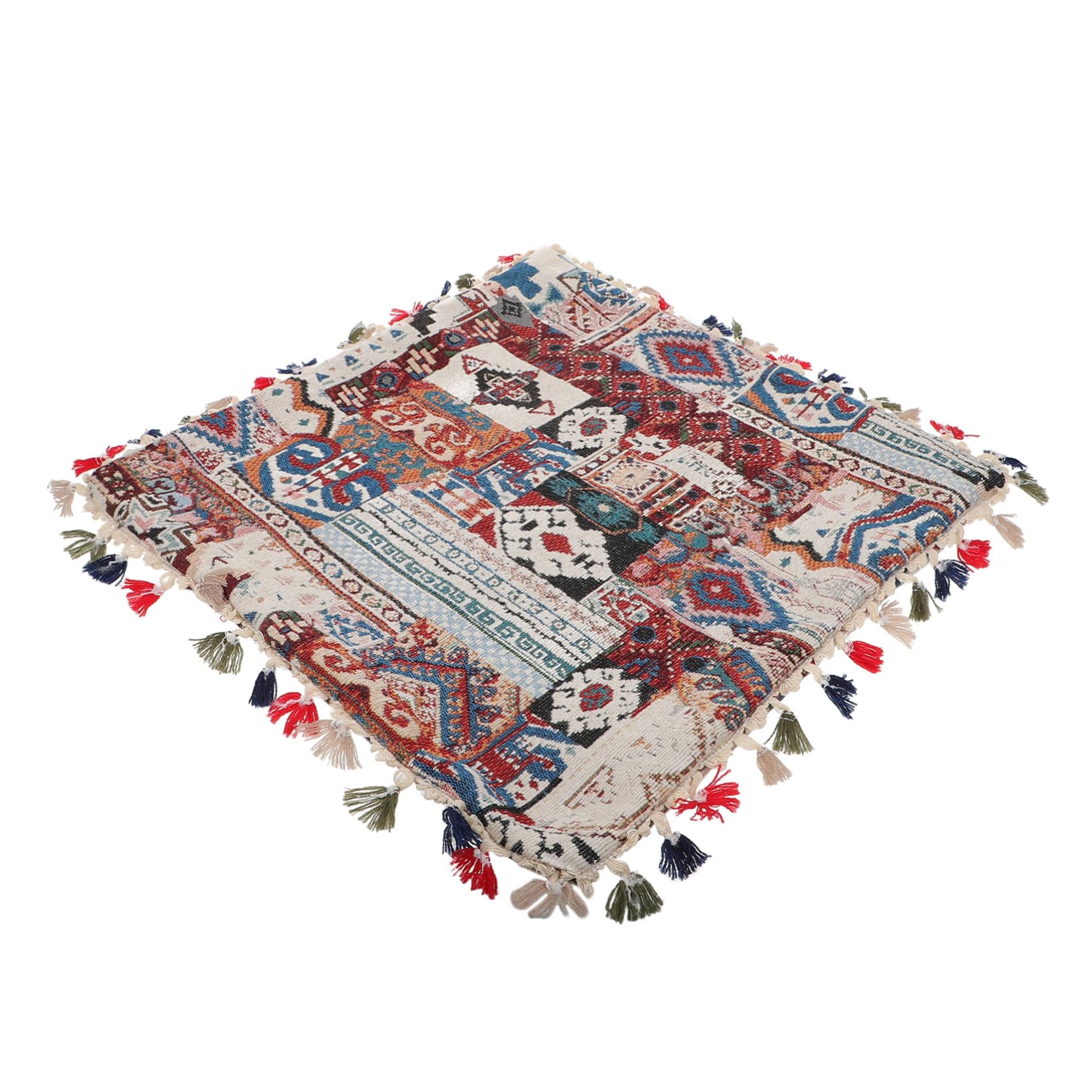 Housse de coussin marocaine en chenille haut de gamme 45x45 cm aux finitions élégantes