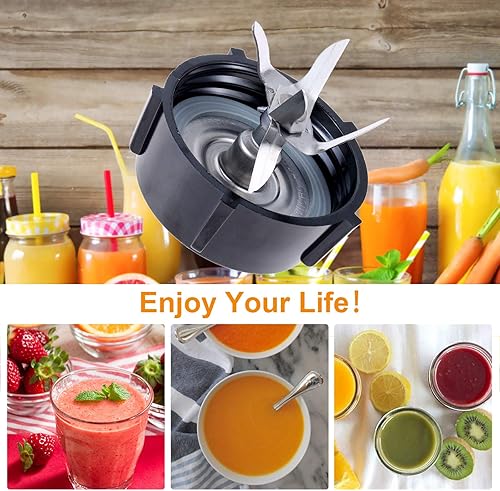 Miniatura 7 de Piezas de repuesto de cuchilla de licuadora compatibles con licuadora Oster Oster Osterizer con tapa base de tarro y 3 juntas de sello de goma o