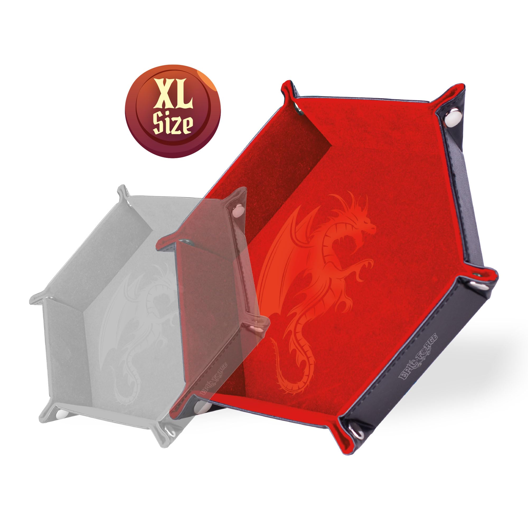 Piste de dés 28 cm Dragon rouge XL - Epic Forge - Boutique BCD JEUX