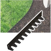 Lawn Edging Strip, Garden Border Edging Kit, Stainless Steel Edging Border Flexible for Landscaping, Flower Gardens, LawnBlack-1PC,100x3x5cm