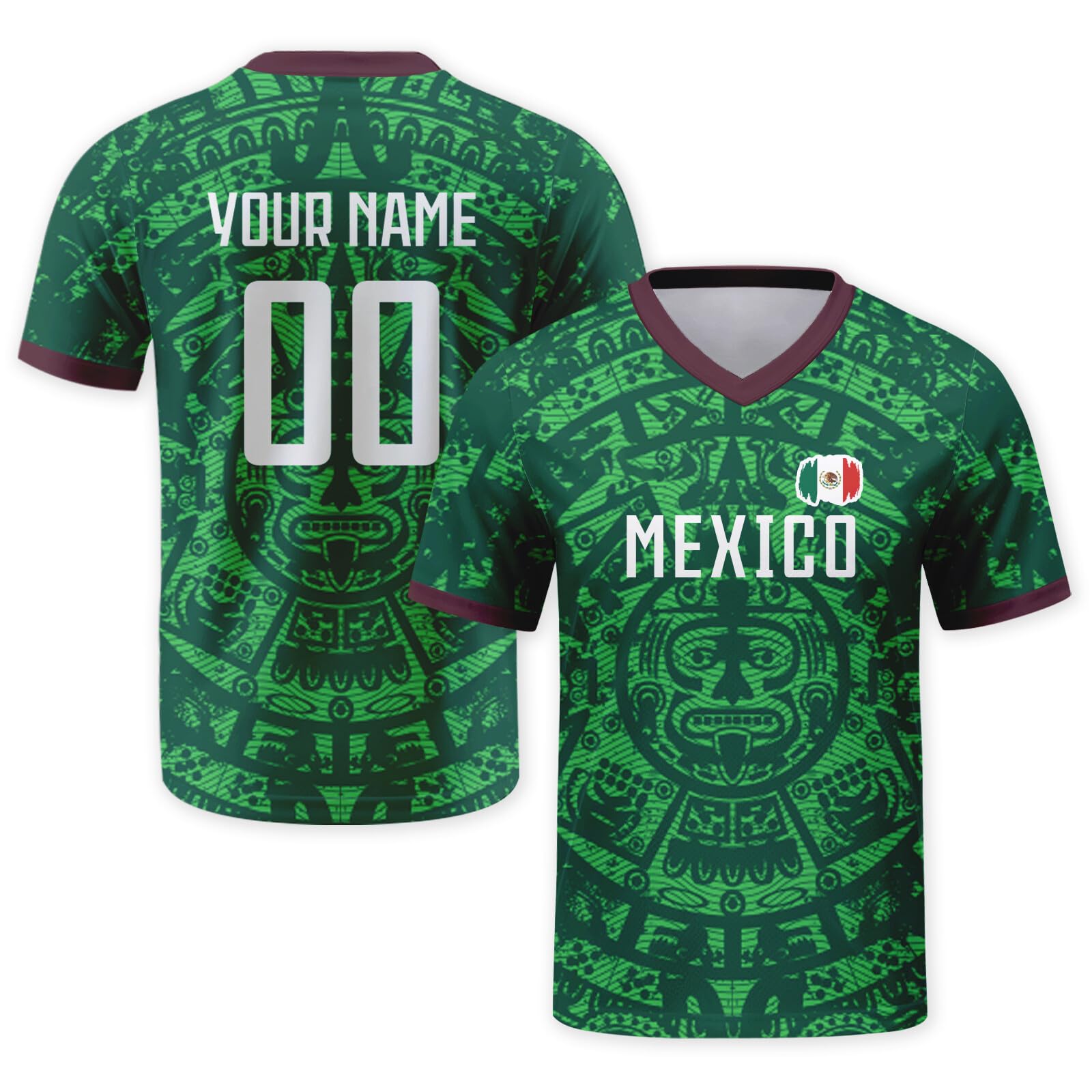 2026 Personalisiertes National Fußballtrikot Fußballshirt Sporttrikot mit Name & Nummer Fanartikel Fußballbekleidung als Trainingsoberteil für Männer