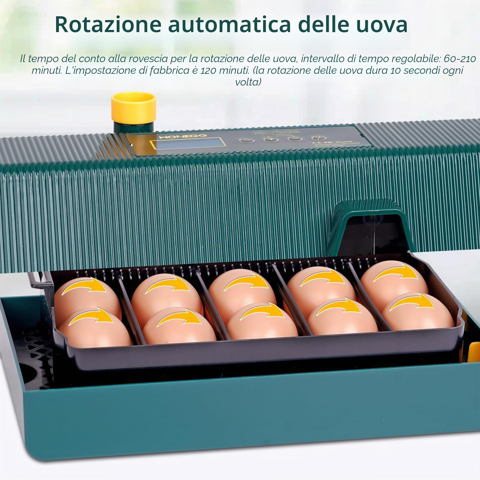 10-20 uova incubatore, incubatori per uova da cova, paletta automatica con regolazione della temperatura Uova-mandler incubatori intelligenti di pollo per pollame schiudere pollo quaglia