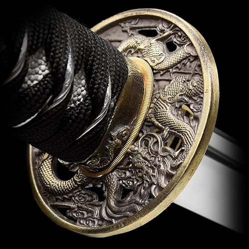 Miniatura 5 de Handmade Katana,Japanese Samurai Sword Katana,104010601095 Damascus Steel,T10 High Carbon Steel Clay Tempered,Full Tang