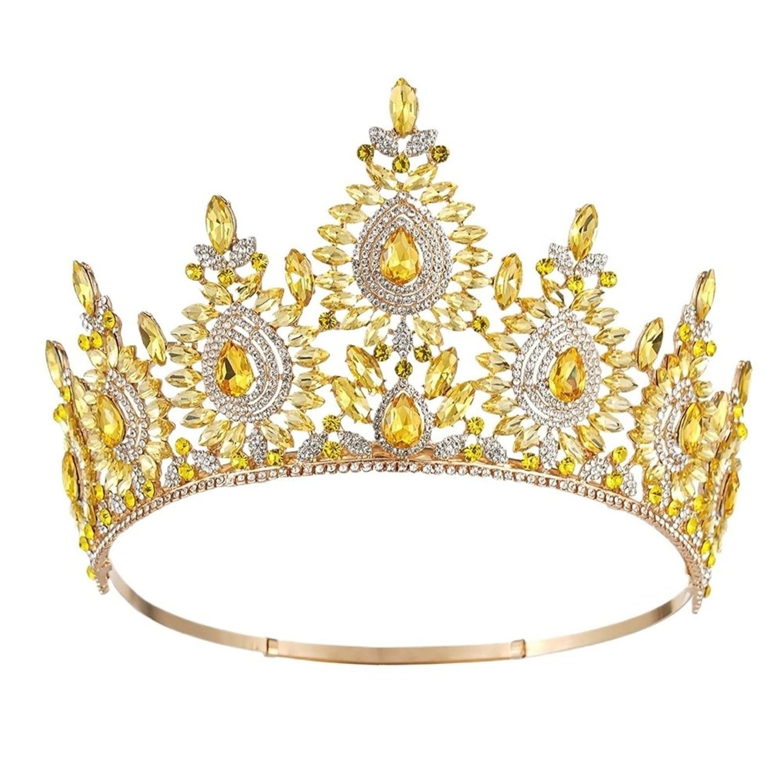Corona da principessa in cristallo regolabile per donna, tiara per concorso di bellezza per compleanno nuziale