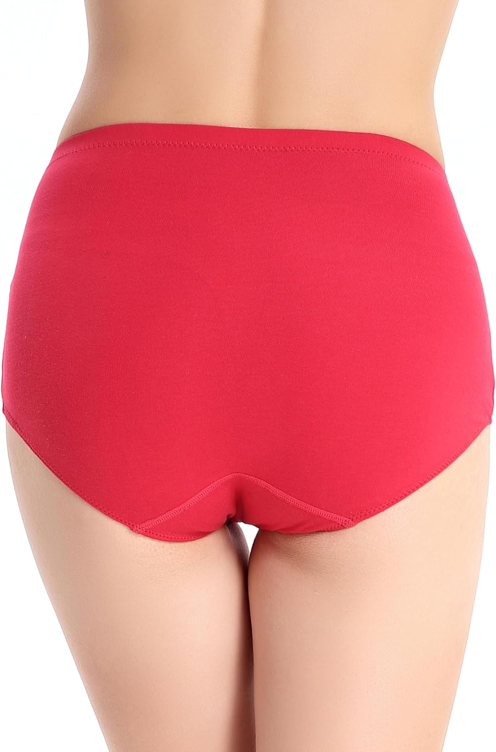 Women's Cotton Briefs High Waist Breathable Underwear Full Coverage Soft Comfortable Panties for Everyday Wear 4-Pack - Image 4