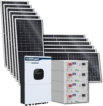 ExpertPower 20KWH 6480W 48V Solar Power System Kit | LiFePO4 48V 400Ah Battery, 6480W Solar Panels, 10KW Hybrid Solar Inverter, 100A MPPT Controllers | Off Grid, Residential, Home, Cabin, Back Up