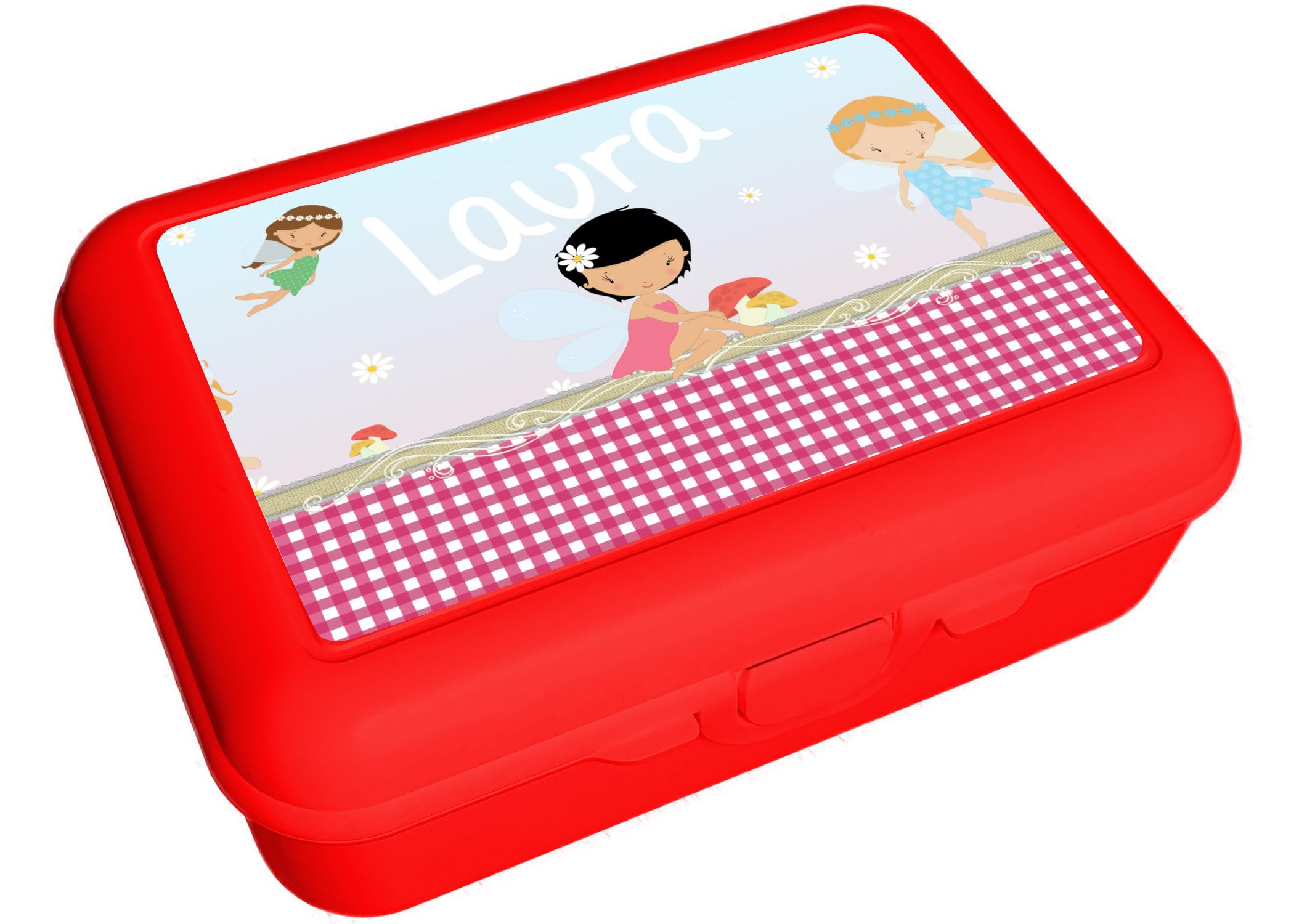 Kinder Brotdose Mit Trennschale – Motiv Polizei, Rot, 13,9x19x7 Cm, 1 Liter, BPA-frei, Personalisierbar