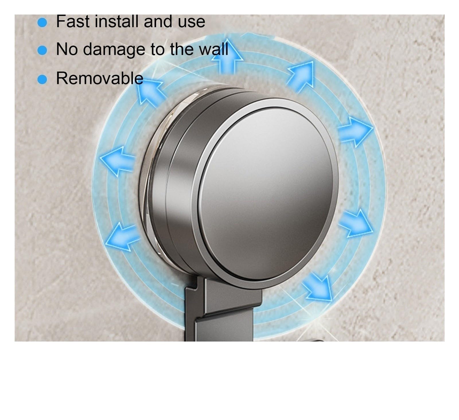 Uchwyt szczotki do zębów z kubkiem ssącym Easy-Mount Bathroom Organizer