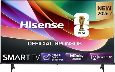 Hisense Smart TV 32″ HD Ready 32E4ST, 60Hz, DTS Virtual X, VIDAA OS con 1000+ APP, Game Mode, Wifi, AirPlay2, Works with Alexa, lativù