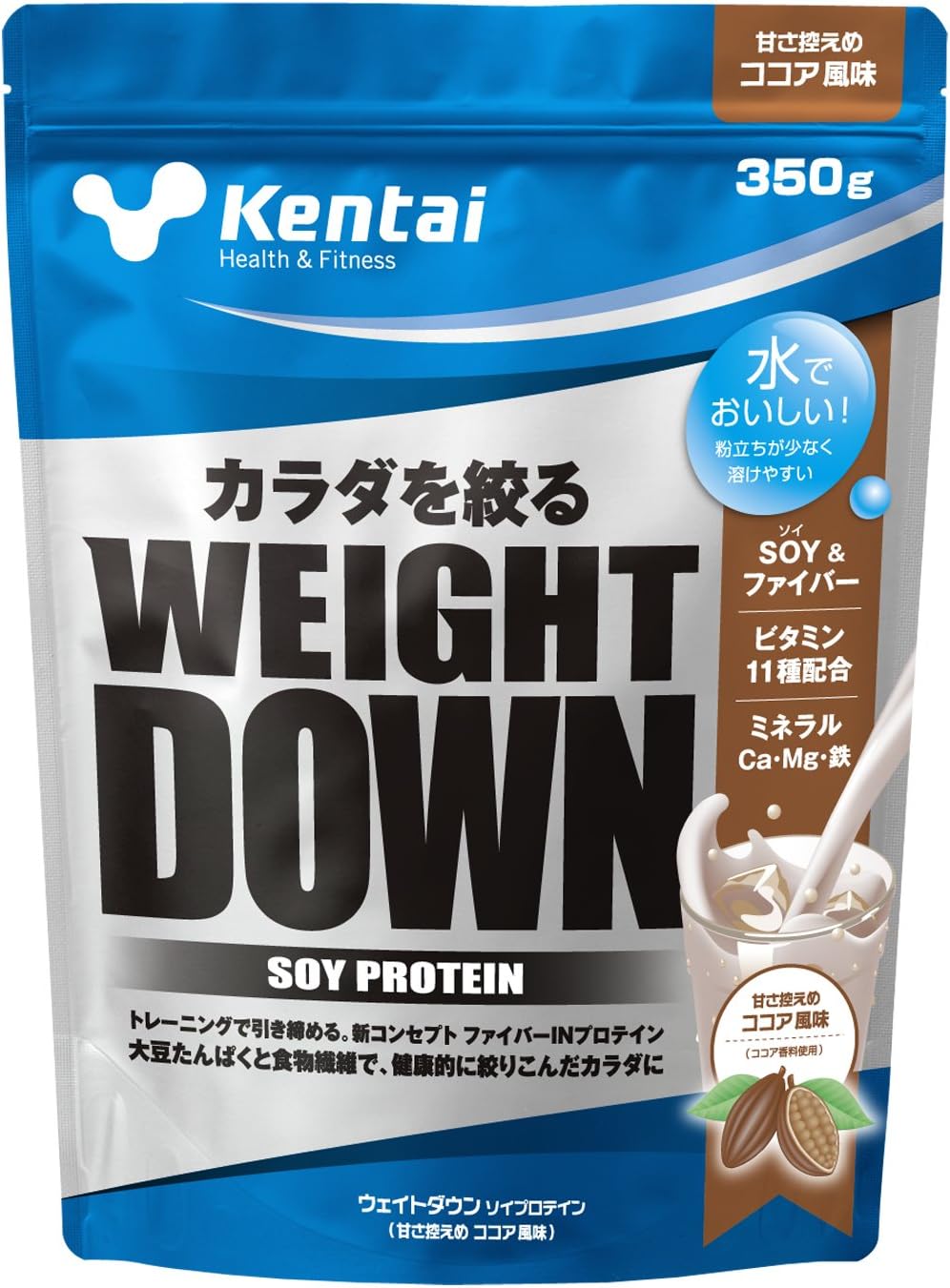 Kentai ウェイトダウン ソイプロテイン ココア風味 350g