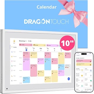 10.1" Digital Calendar Chore Chart – 1080P Full HD Interactive Touchscreen, Smart Family Planner, Hearth Display Digital Desk Mountable for Seamless Scheduling