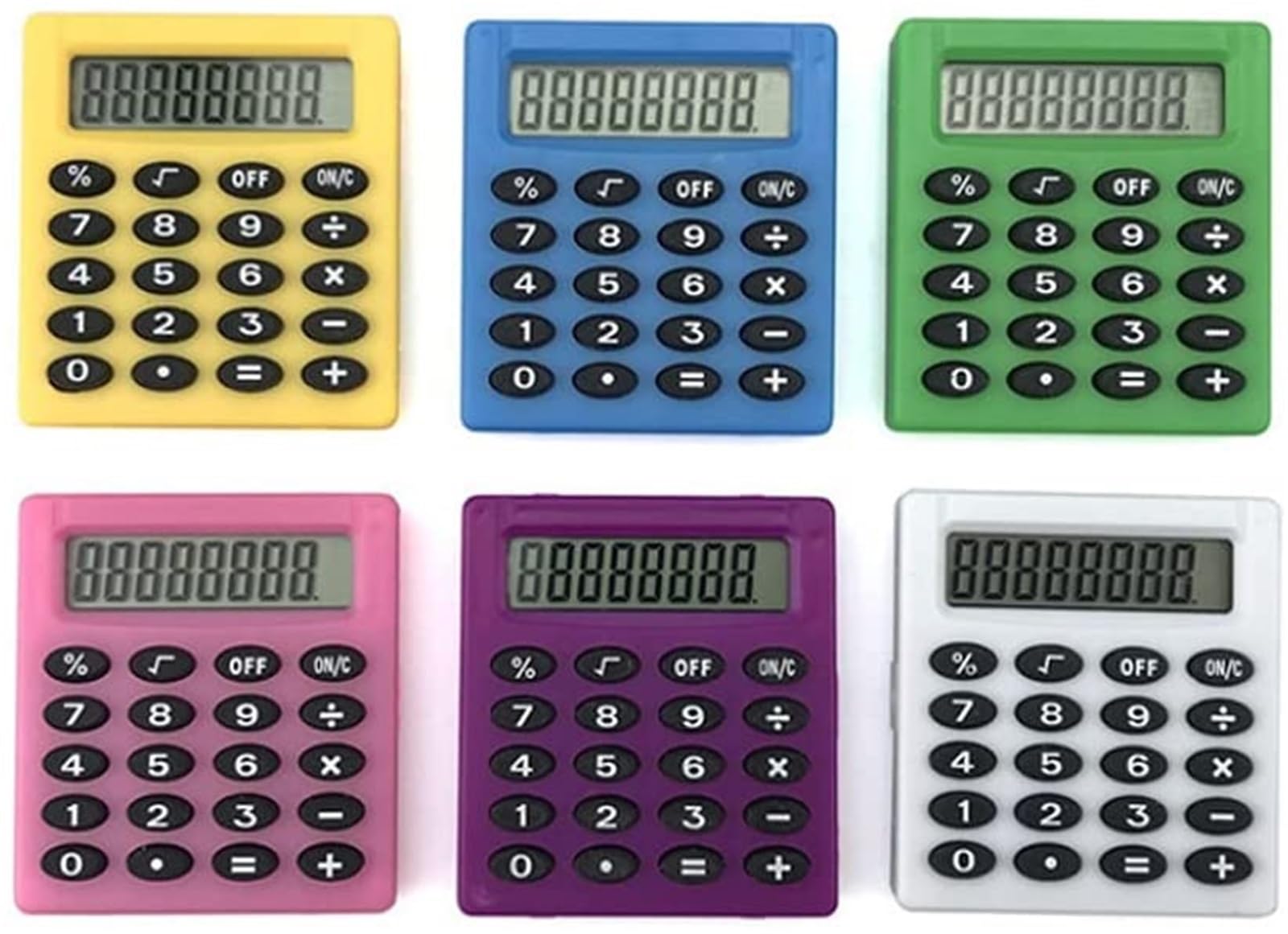 Kalkulatory Kalkulator, 2szt. Kalkulatory Elektroniczny Kalkulator Biurkowy Wyświetlacz LCD Biurowy Lekki Kalkulator Przybory Szkolne(Purple)