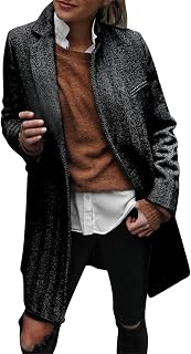 MKIUHNJ Floor Length Coat Women's Winter Single Breasted Cardigan with Long Sleeves and Pockets, Blouse Tops, Mid-Length Coat, Outwear Coat, Red