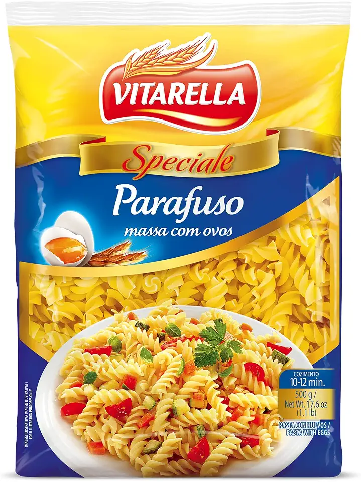 Vitarella Massa C/Ovos Parafuso 500G