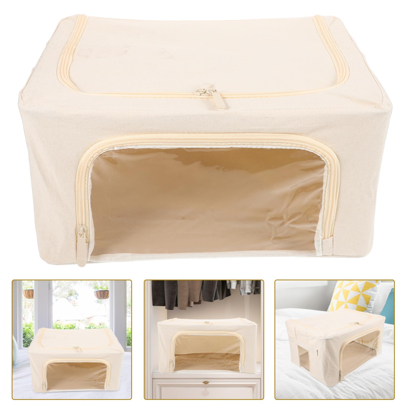 VALICLUD Scatola Organizzatore per Trapunte Grande Beige Finestra