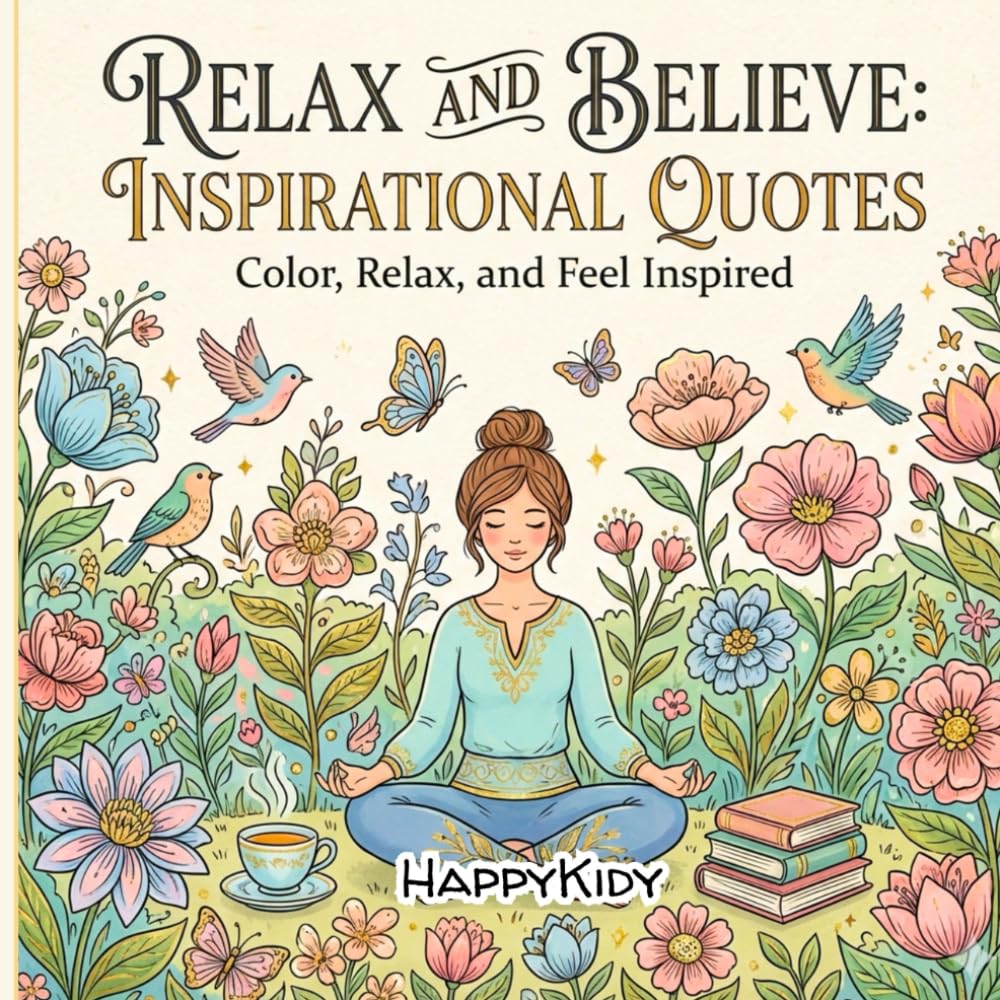 Relax and Believe : Inspirational Quotes: Color, Relax and Feel Inspired