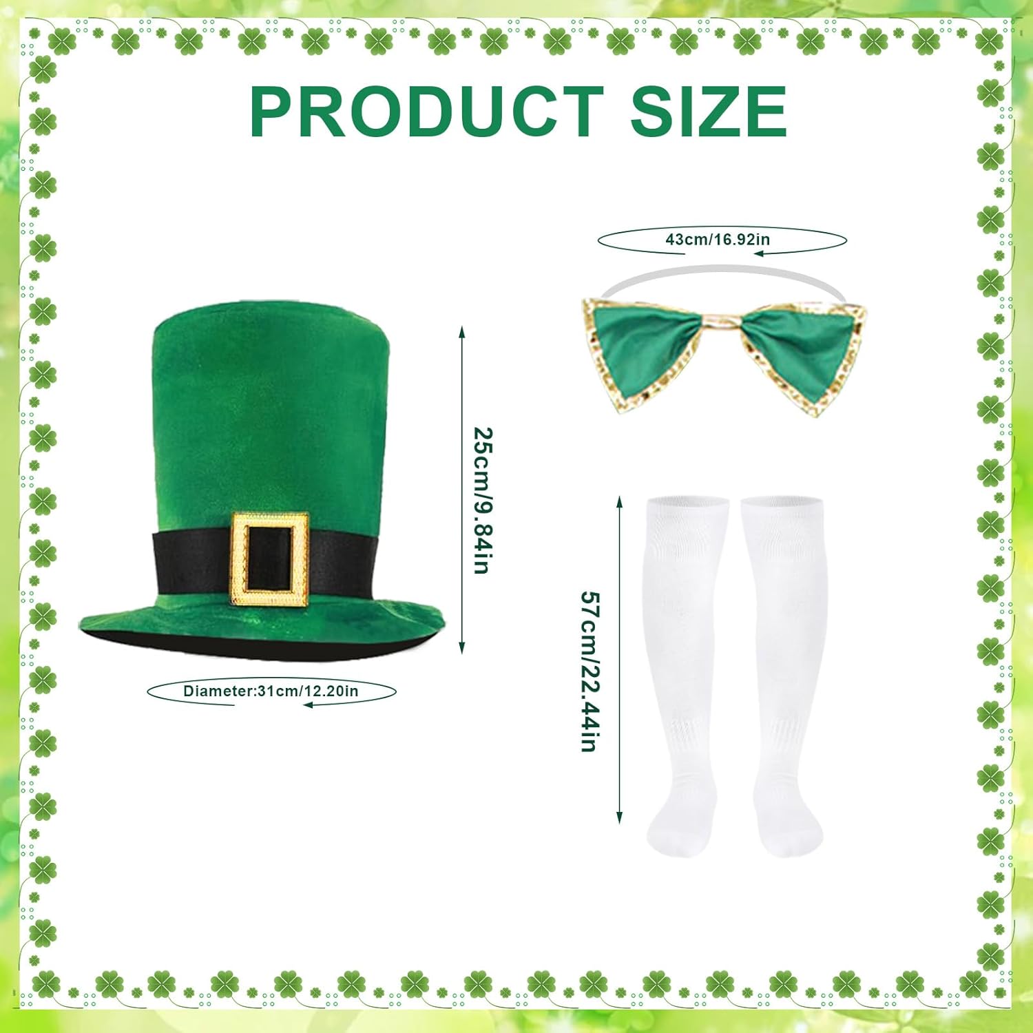 Green Leprechaun Men Costume St. Patrick's Day Costume Green Irish Paddys for Adult - Image 3