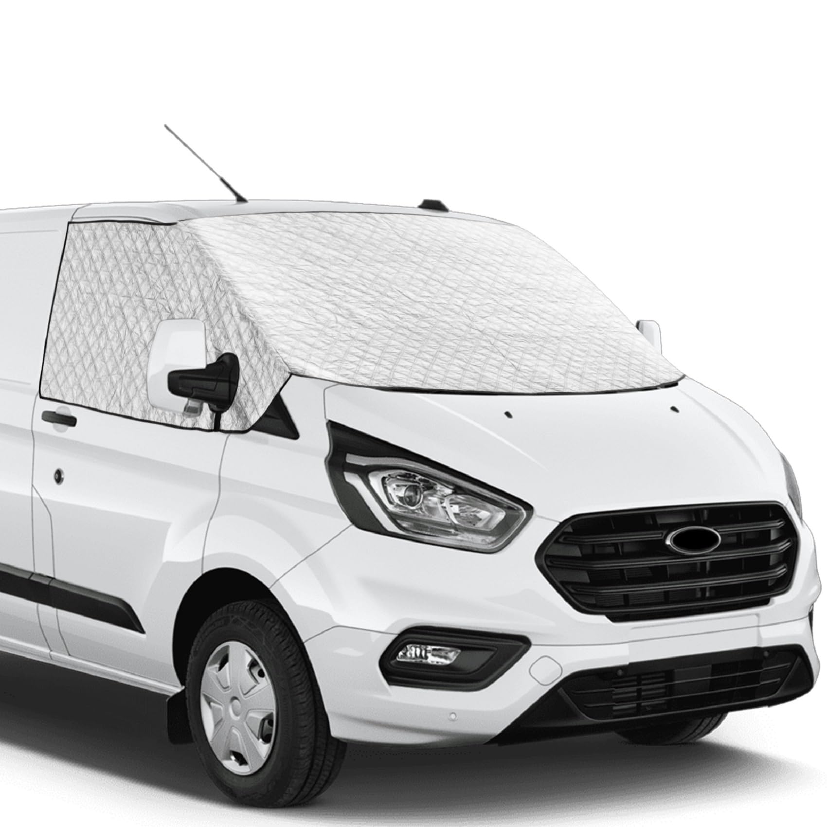 Copertura Parabrezza 600D Per Ford Transit Custom - Impermeabile, Anti Sole E Neve
