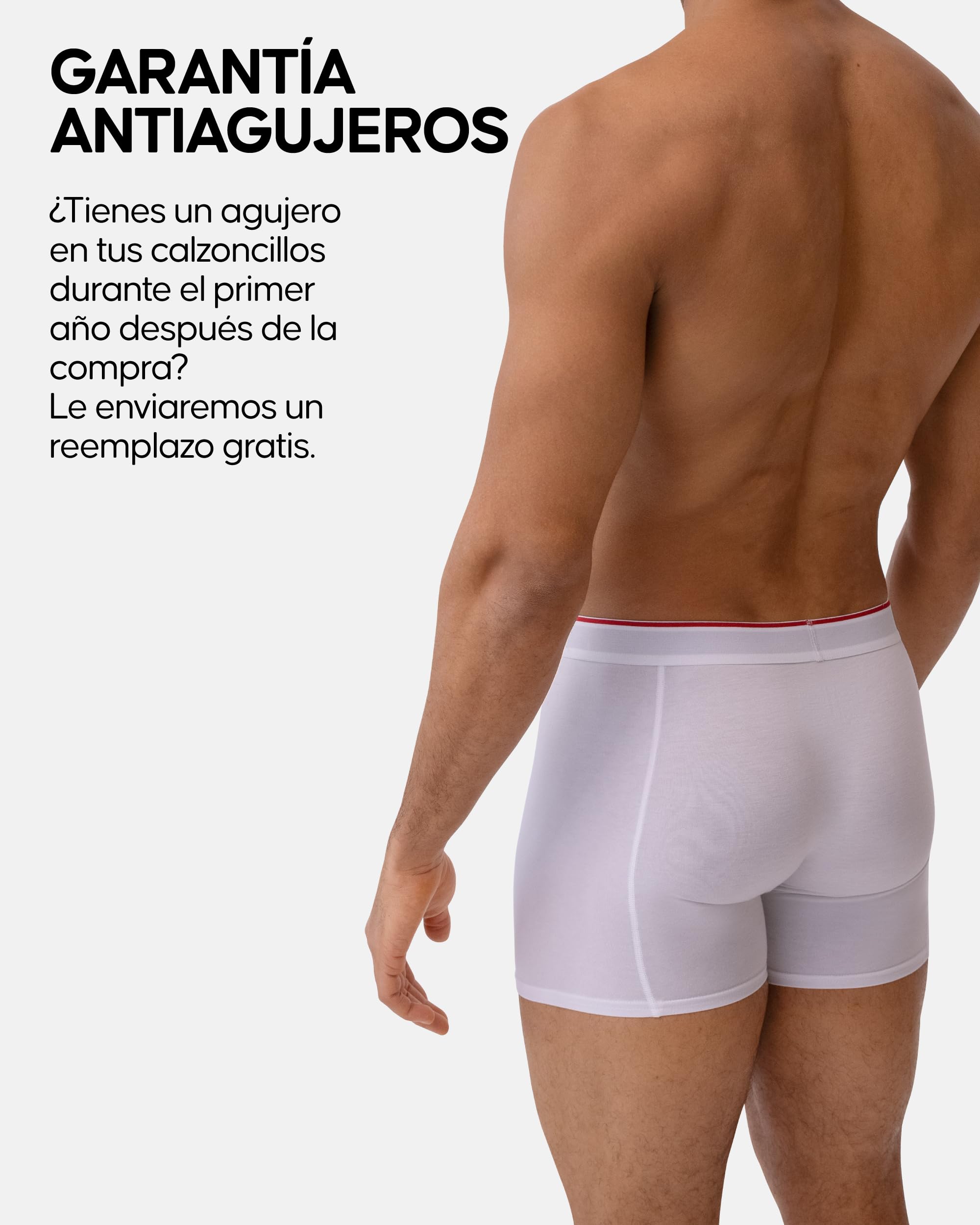 DANISH ENDURANCE Calzoncillos Hombre Boxer de Bambu, 6 Pack Multicolor (2X Negro, 2X Gris, 2X Blanco) L