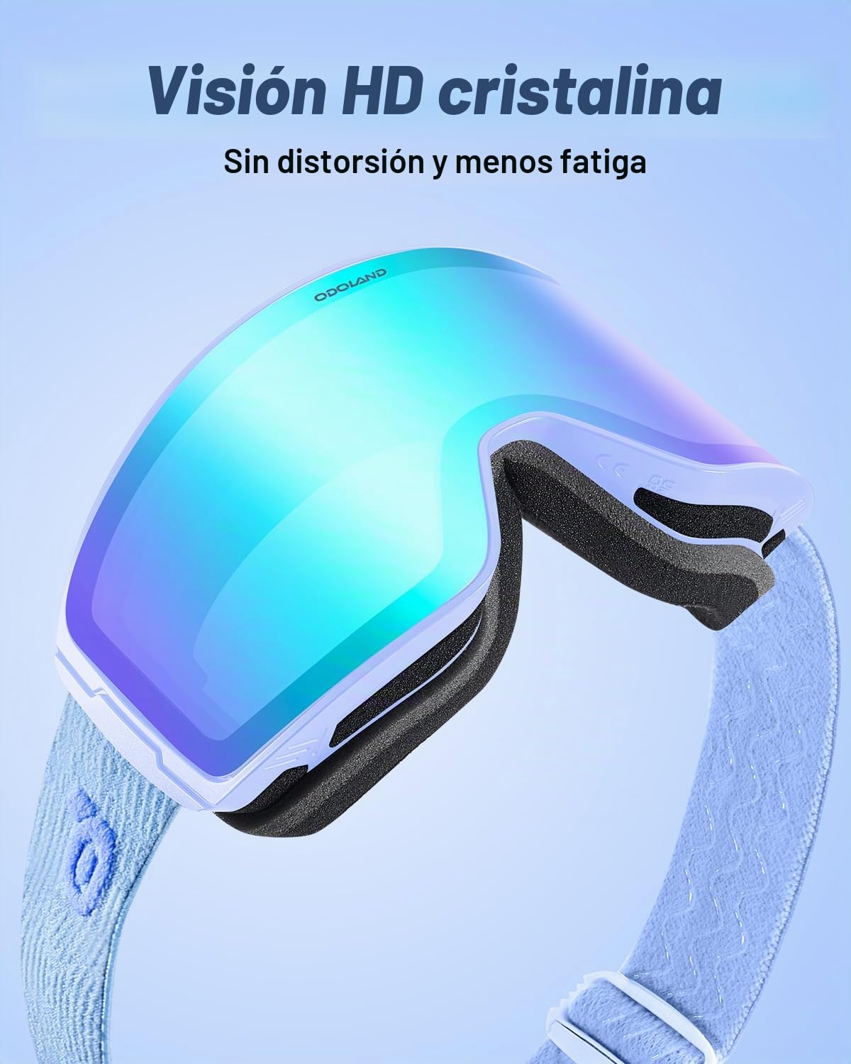 Odoland Gafas de Esquí Fotocromáticas para Días Soleados y Nublados Antiempañamiento Protección UV Gafas de Snowboard para Hombres Mujeres Adultos Jóvenes Esquí Snowboard