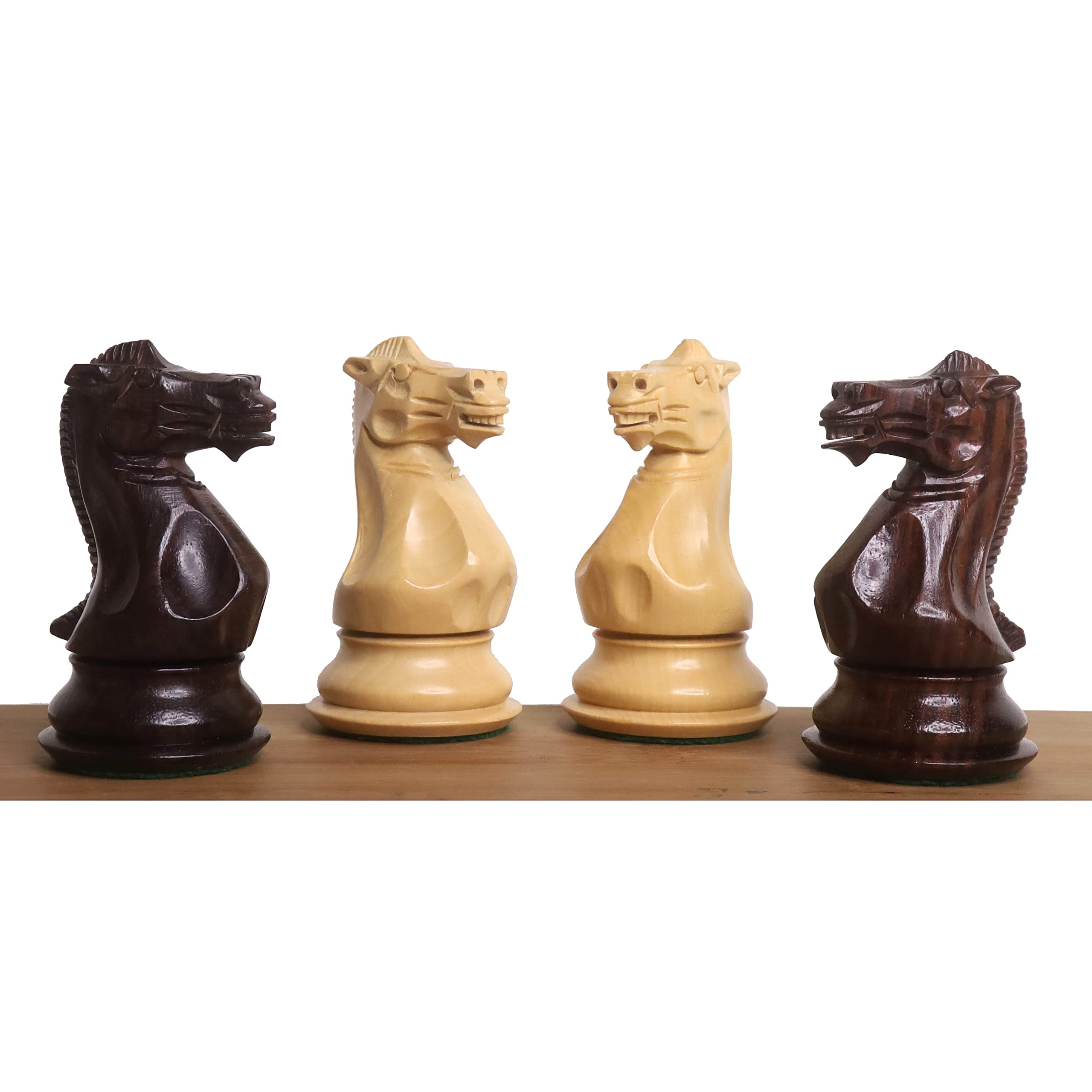 RoyalChessMall - Set di pezzi di scacchi eleganti da 10,2 cm, in legno di rosa a triplo peso