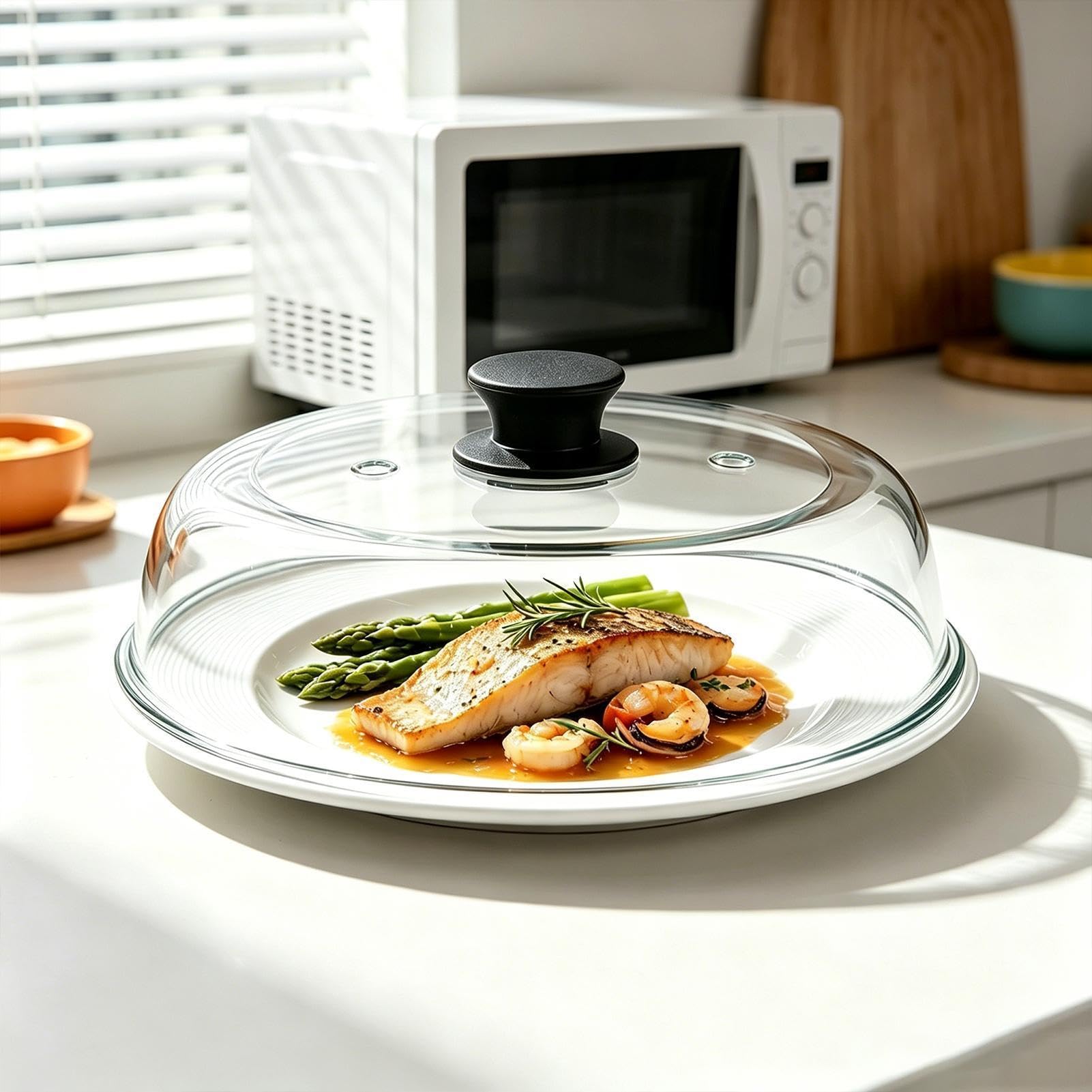 Osłona Przeciwbryzgowa Mikrofalówki Osłona Przed Rozpryskami Do Naczyń | Pokrywka Na Talerz Parowy Do Lodówki Apartamentu Domu Przygotowywania Posiłków Kuchni Restauracji Biura Jadalni