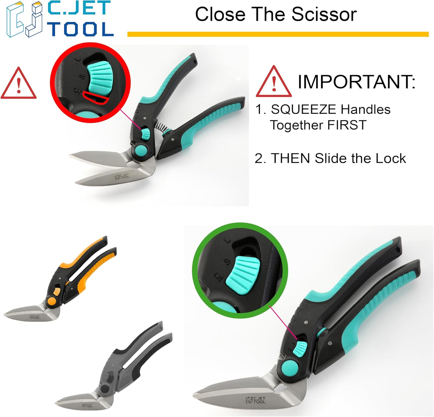 C.JET TOOL 10" Heavy Duty Carpet Cutter, Industrial Scissors, Multipurpose, Professional Soft Grip Stainless Steel (Turquoise)