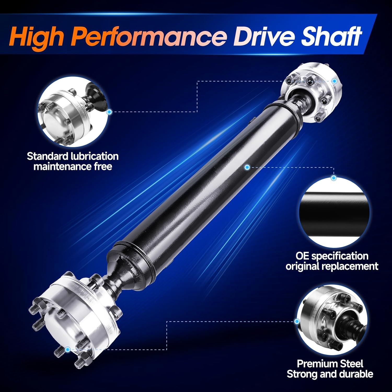 Front Drive Shaft Prop Shaft Driveshaft Assembly Fit for Mercedes-Benz W166 GL450, GL550, GL63 AMG 2013-2015, ML550, ML63 AMG, 4WD；OE 938-181,1664100501, 1664103001