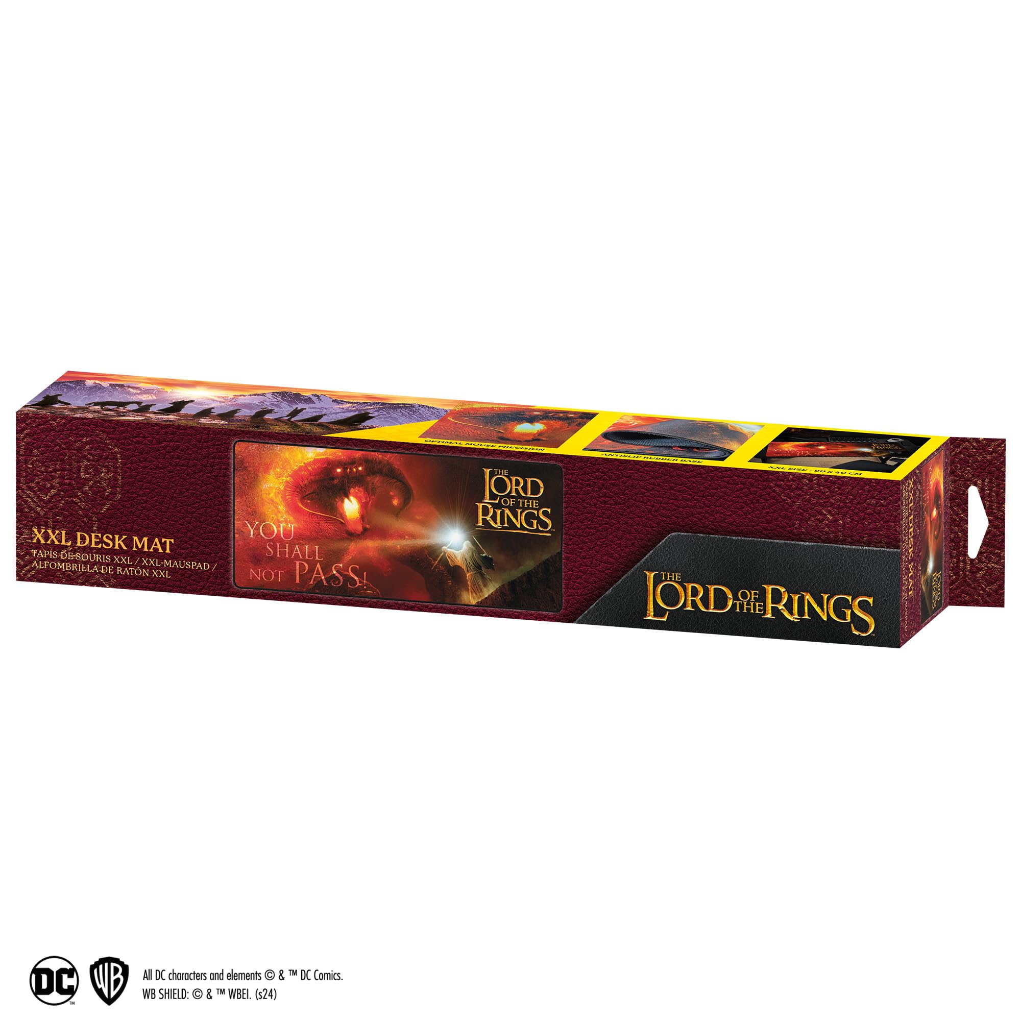 Subsonic Rozmiar XXL-Mauspad Herr der Ringe, 90 x 40 cm – Schreibtischunterlage mit rutschfester Unterseite, Gaming-Mauspad – oficjalny lizenziert LOTR