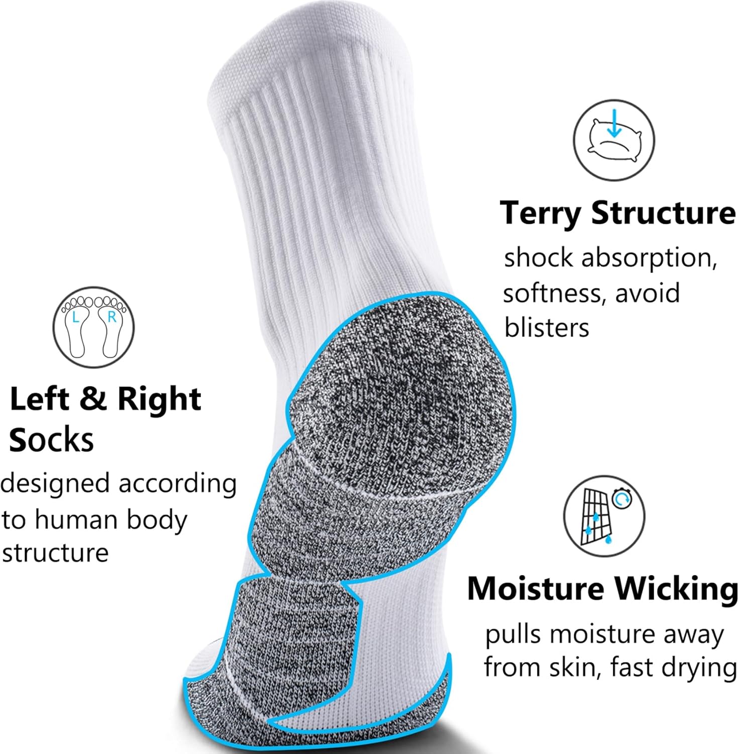 CWVLC Cushioned Compression Sport Quarter Socks for Men Women Youth - Image 5
