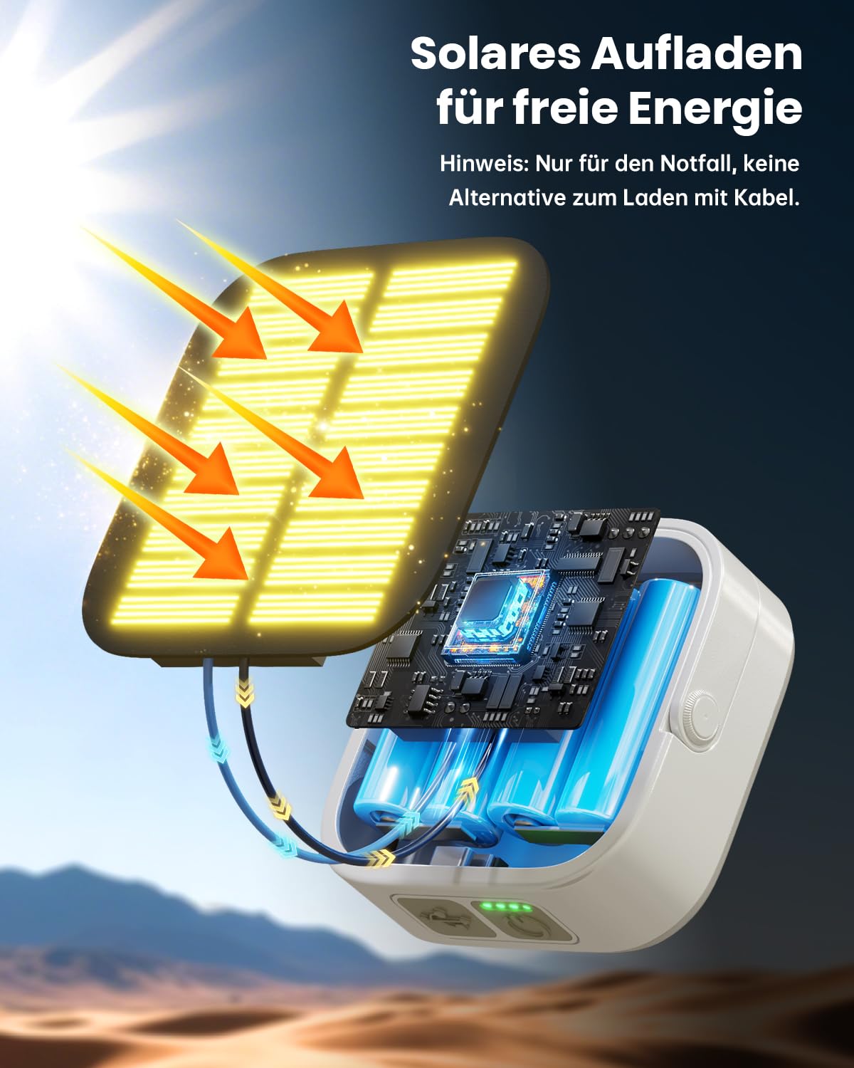 Eventek Campinglampe 4000LM, 10000mAh LED Outdoor Camping Licht Bis zu 100+Stunden & 4 Modi, IP65 Wasserdicht Tragbar Aufladbar Zeltlampe für Camping, Stromausfälle, Wandern, Notfall, 1 Stück Solar