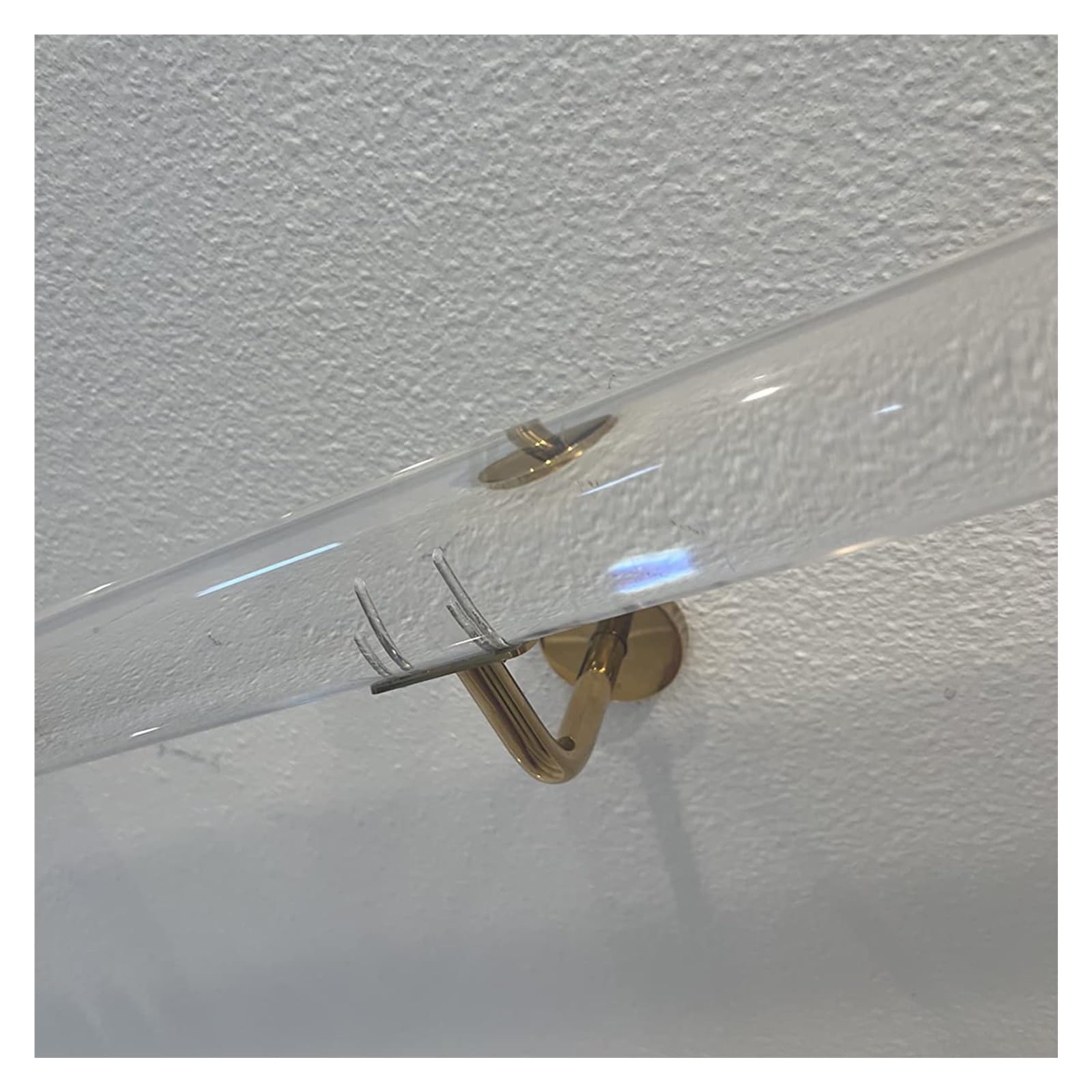 Barre d'appui murale en acrylique transparent de 270 cm pour sublimer votre escalier