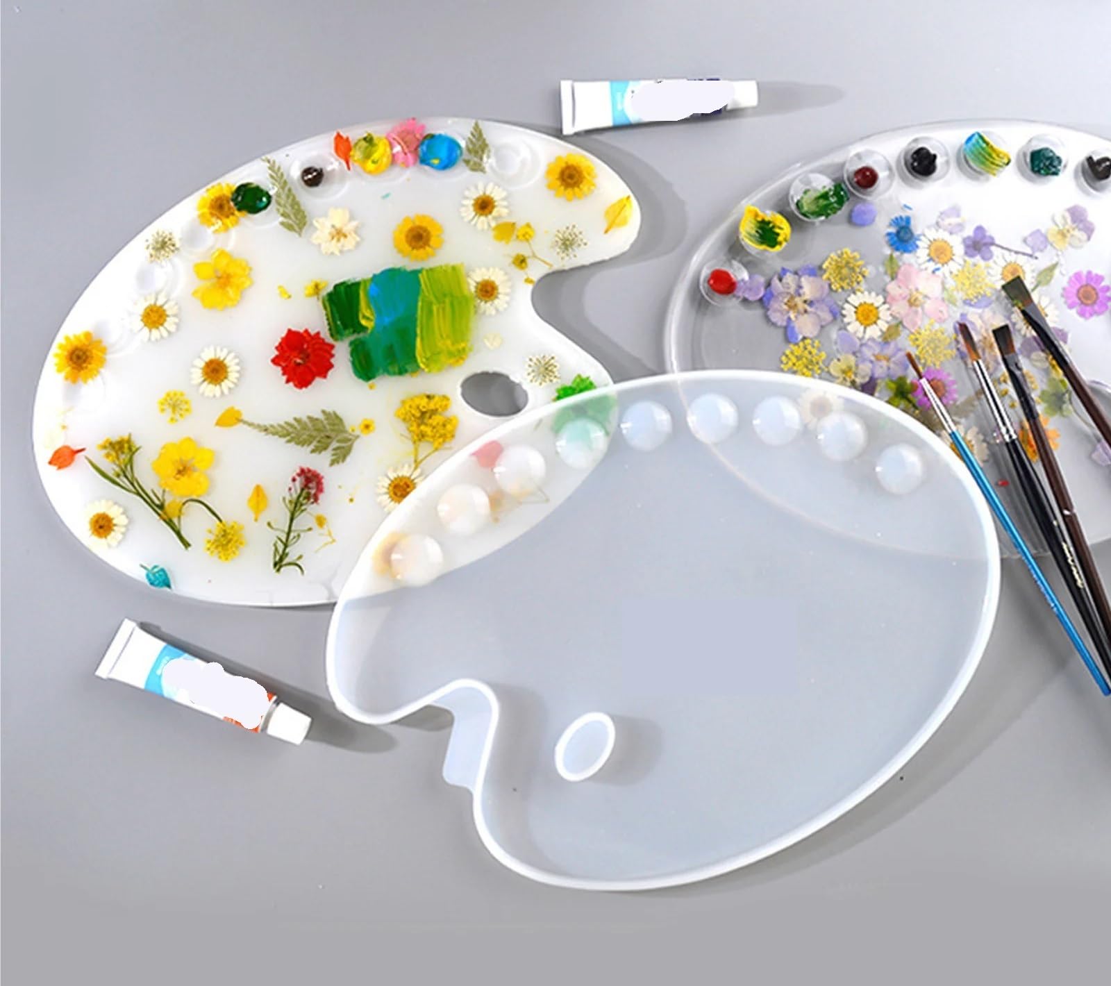 Palette De Couleurs Plateau de Peinture de Palette de Couleurs 2 pièces, matériel de Remplissage de Table, Fournitures d'art, Outils Palette de Couleurs pour La Peinture Artistique