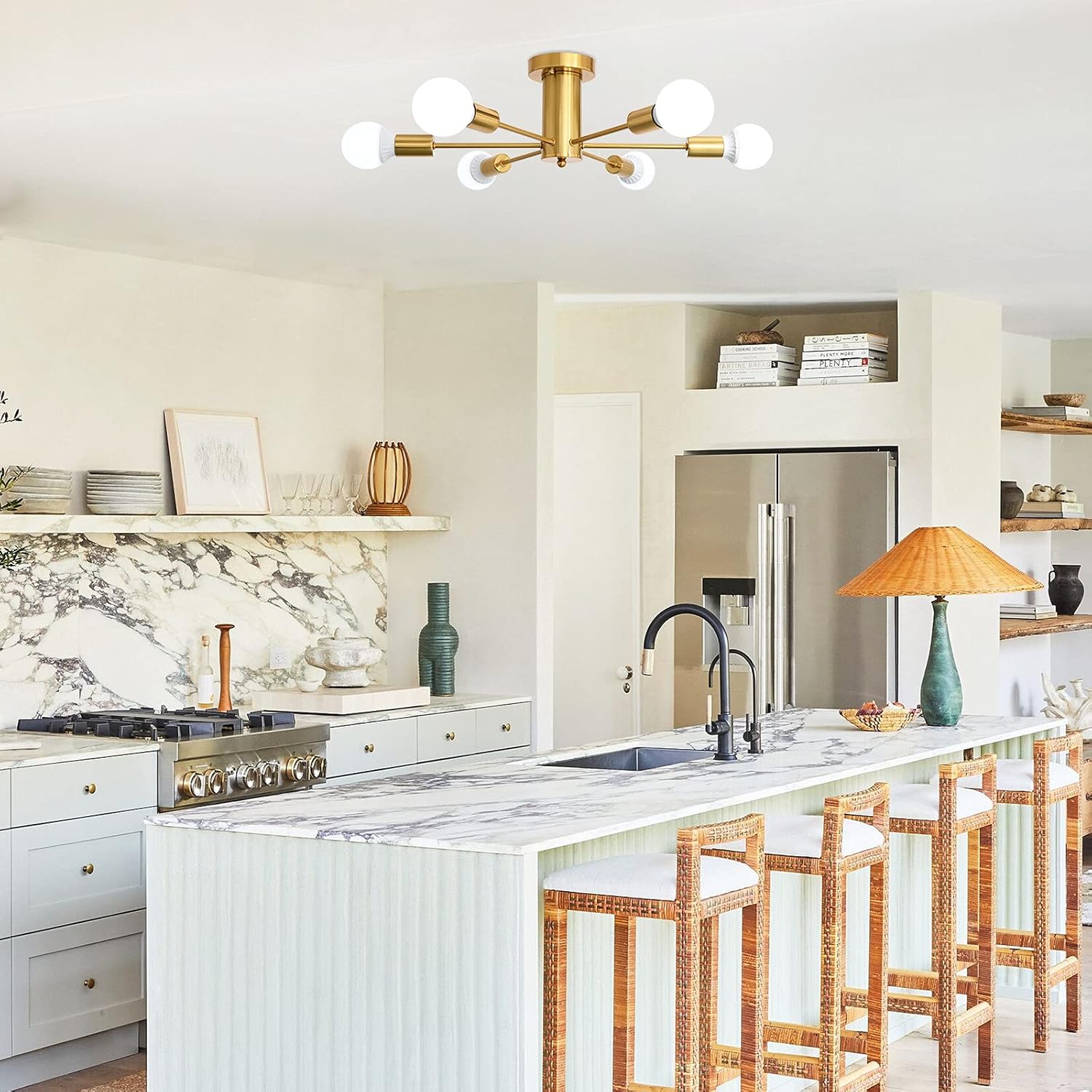 🛒 Flаѕh Sаlе Modern Ceiling Lamp Semi Flush Mount Yellow Gold Sputnik Chandeliers Vintage Industrial Ceiling Light Fixture for Living Dining Room Bedroom Kitchen Island Hallway Foyer Lighting 70% оƒƒ Dіѕсоunt Modern Ceiling Lamp Semi Flush Mount Yellow Gold Sputnik Chandeliers Vintage Industrial Ceiling Light Fixture for Living Dining Room Bedroom Kitchen Island Hallway Foyer Lighting