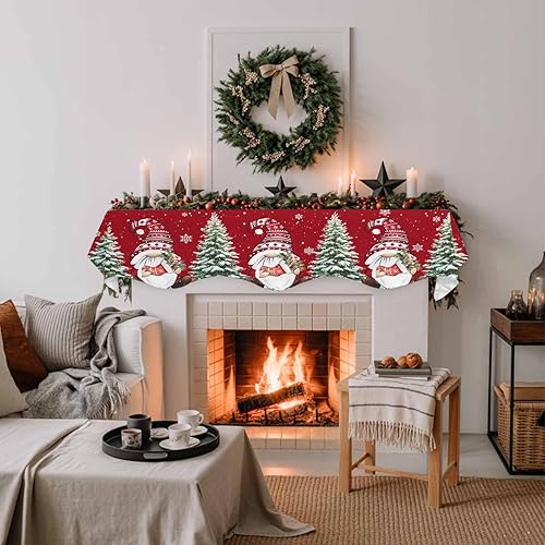 Miniatura 3 de Funda para bufanda de chimenea de gnomos de Navidad, mantel superior, bufanda para Navidad, Halloween, Acción de Gracias, otoño, decoración de