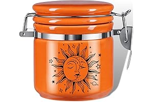 Mystical Small Ceramic Jar with Lid for Storing Precious Herbs