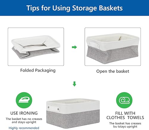 Miniatura 7 de Bidtakay Cestas de almacenamiento para estantes, cubos de almacenamiento azul marino para juguetes para perros 4 unidades Cestas de almacenamiento