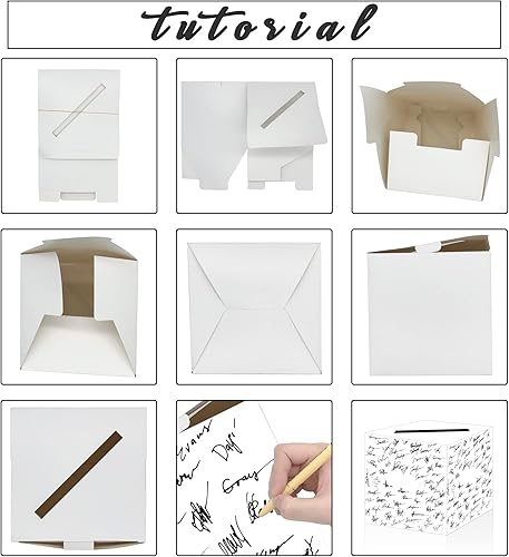 Miniatura 2 de SietDESEO Caja de dinero blanca para tarjetas para boda, fiesta, cumpleaños, baby shower, despedida de soltera, boleto